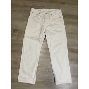 Fortela Santoria Italian Denim Ivory White Men's Sz 30x26 Selvedge Jeans
